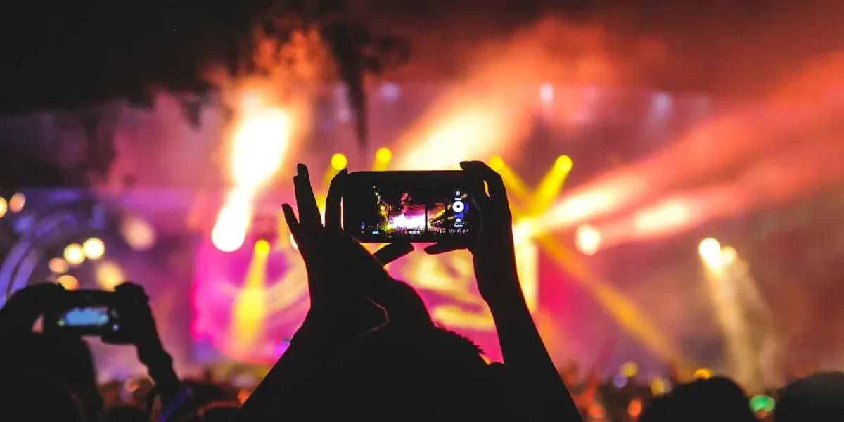 Crowd watching a live concert